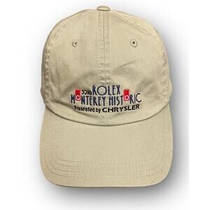 Rolex 32nd Monterey Historic Races 2005 Hat Cap Beige Vintage Auto Racing